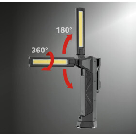 Laserliner NovaMaster 800 Taschenlampe mit 180° schwenkbarem und 360° drehbarem Leuchtkopf