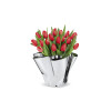 Philippi Margeaux Vase Edelstahlvase von Hand gefaltet  ideal für Tulpen Rosen Dekoobjekt