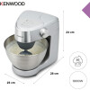 Kenwood Prospero+ KHC29.P0SI Küchenmaschine 4,3 l Edelstahl Schüssel 1000 Watt inkl.11 teiligem Zubehör Set