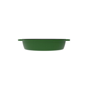 ROBARI Schmorpfanne Servierpfanne aus Gusseisen 26 cm Emailliert grün